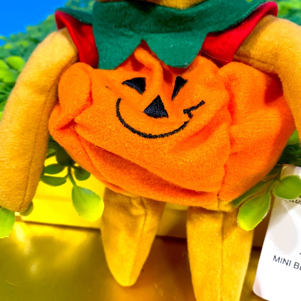 DISNEY STORE EXCLUSIVE NWT VTG HALLOWEEN PUMPKIN WINNIE THE POOH MINI BEABN BAG - Picture 4 of 11